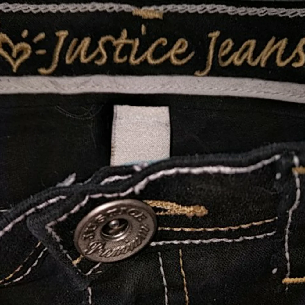 Justice Girls Dark Wash Skinny Jeans 12 Slim